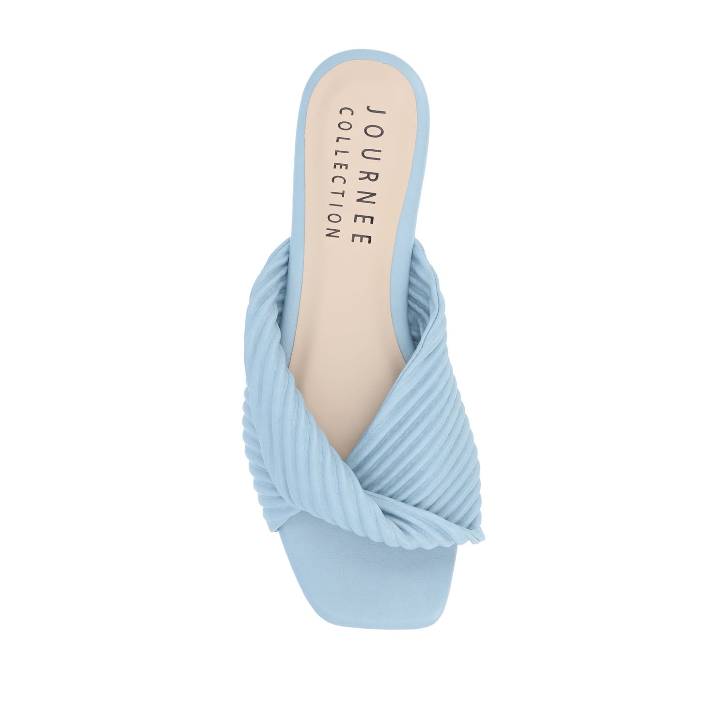 EMALYNN SLIDE SANDALS IN VEGAN LEATHER - Blue PU