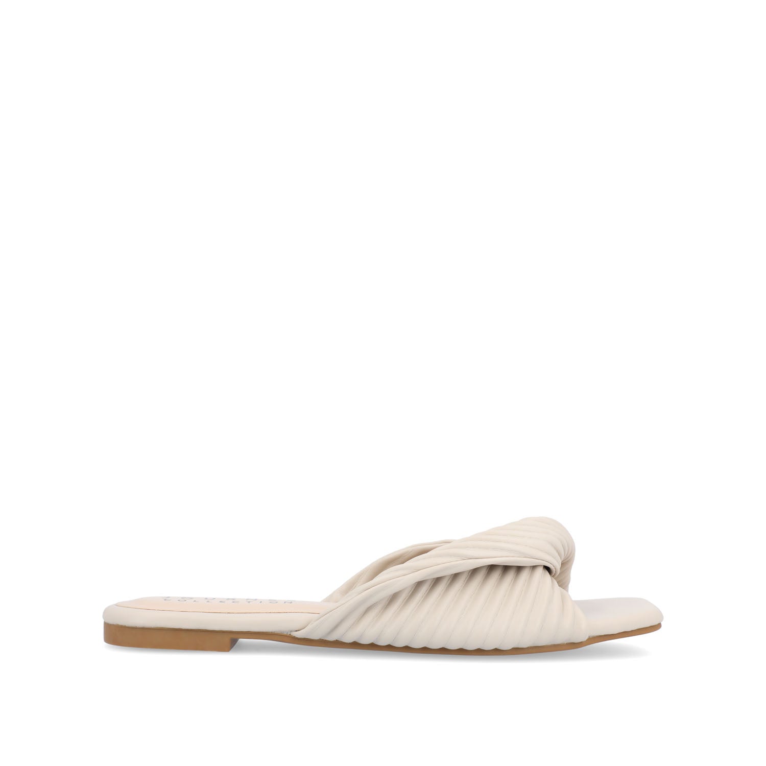 EMALYNN SLIDE SANDALS IN VEGAN LEATHER - Sand PU
