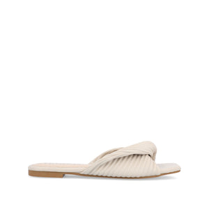 EMALYNN SLIDE SANDALS IN VEGAN LEATHER - Sand PU