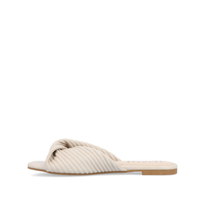 EMALYNN SLIDE SANDALS IN VEGAN LEATHER - Sand PU