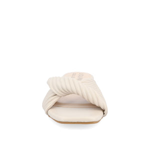 EMALYNN SLIDE SANDALS IN VEGAN LEATHER - Sand PU