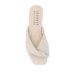 EMALYNN SLIDE SANDALS IN VEGAN LEATHER - Sand PU