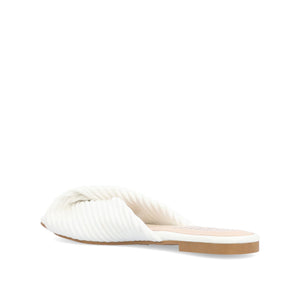 EMALYNN SLIDE SANDALS IN VEGAN LEATHER - White PU