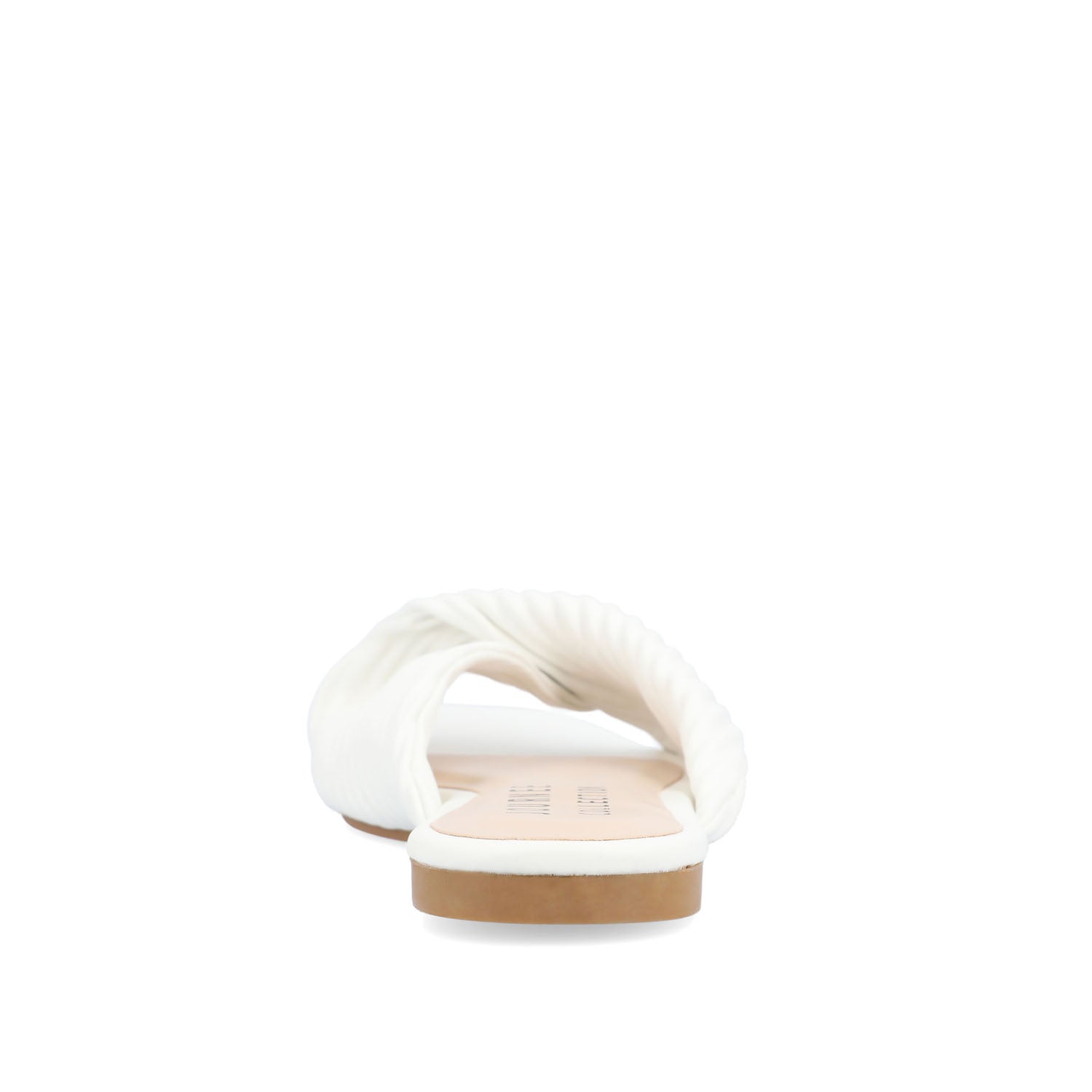 EMALYNN SLIDE SANDALS IN VEGAN LEATHER - White PU