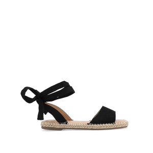 EMELIE MULTI STRAP ESPADRILLE SANDALS - Black