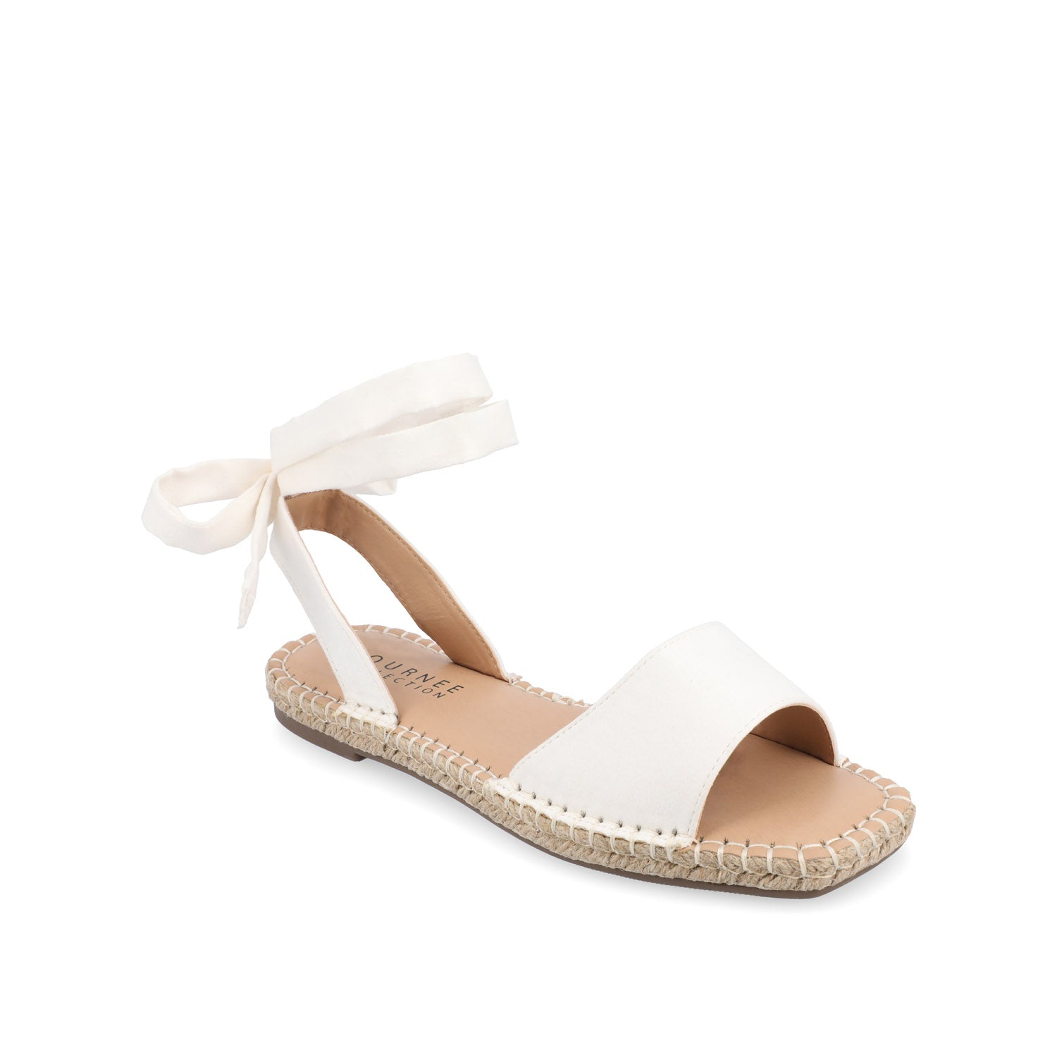EMELIE ESPADRILLE SANDALS IN WIDE - White