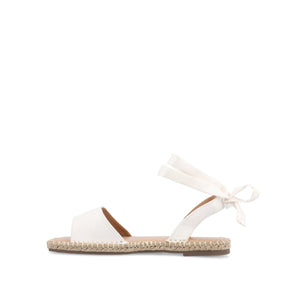 EMELIE ESPADRILLE SANDALS IN WIDE - White