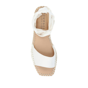 EMELIE ESPADRILLE SANDALS IN WIDE - White