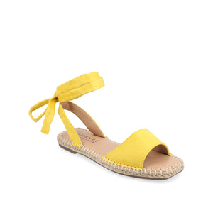 EMELIE MULTI STRAP ESPADRILLE SANDALS - Yellow2 Faux