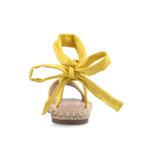 EMELIE ESPADRILLE SANDALS IN WIDE - Yellow2 Faux