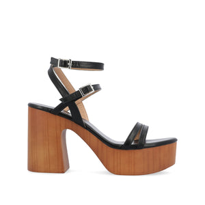 EMERYNN HEELED SANDALS IN VEGAN LEATHER - Black
