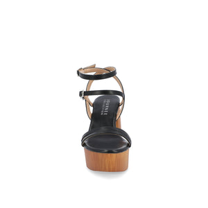 EMERYNN HEELED SANDALS IN VEGAN LEATHER - Black