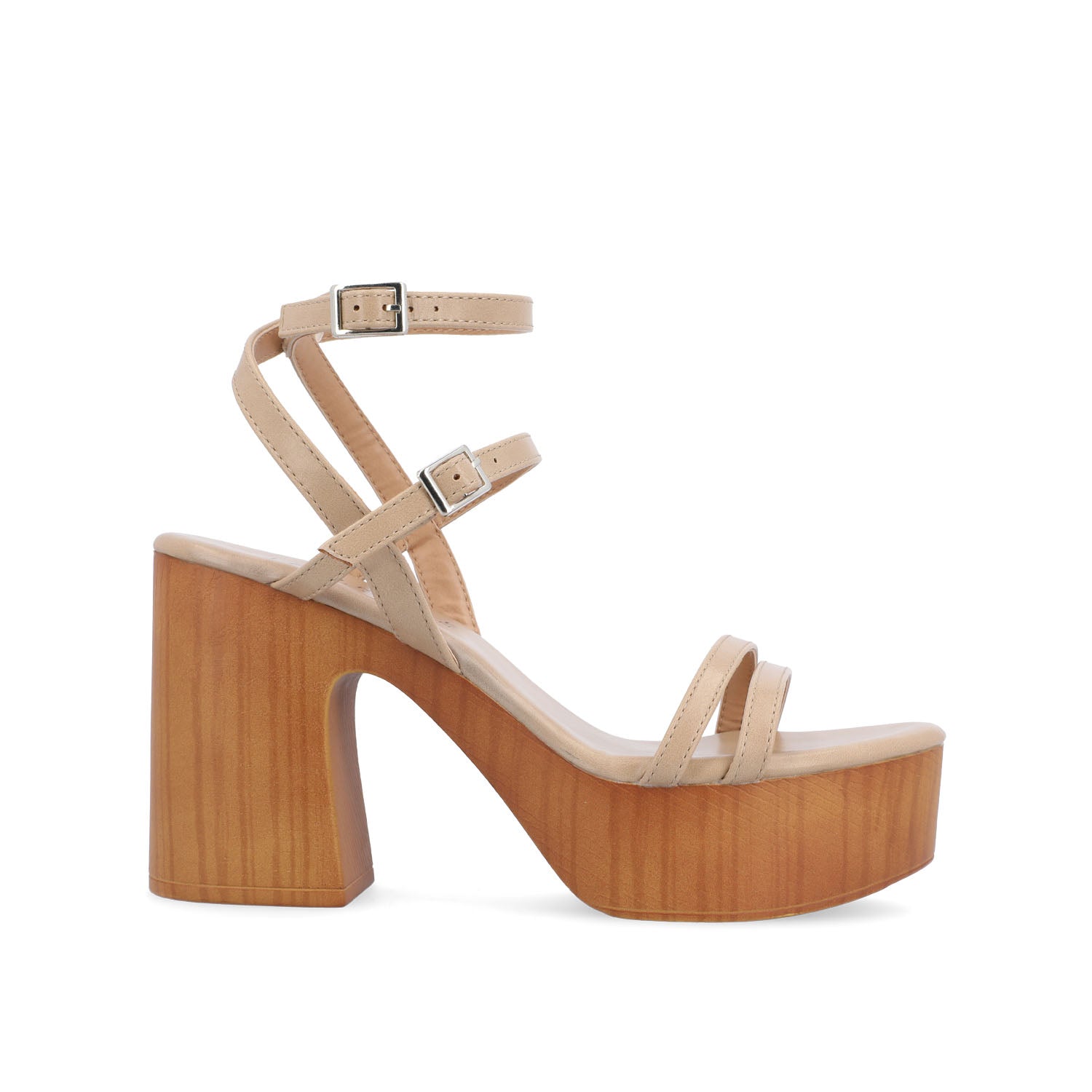 EMERYNN HEELED SANDALS IN VEGAN LEATHER - Tan