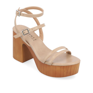 EMERYNN HEELED SANDALS IN FAUX LEATHER