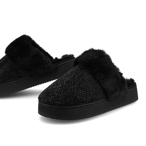 EMMBER SLIPPERS IN FAUX SUEDE - Black