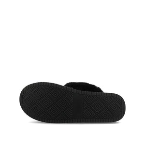 EMMBER SLIPPERS IN FAUX SUEDE - Black