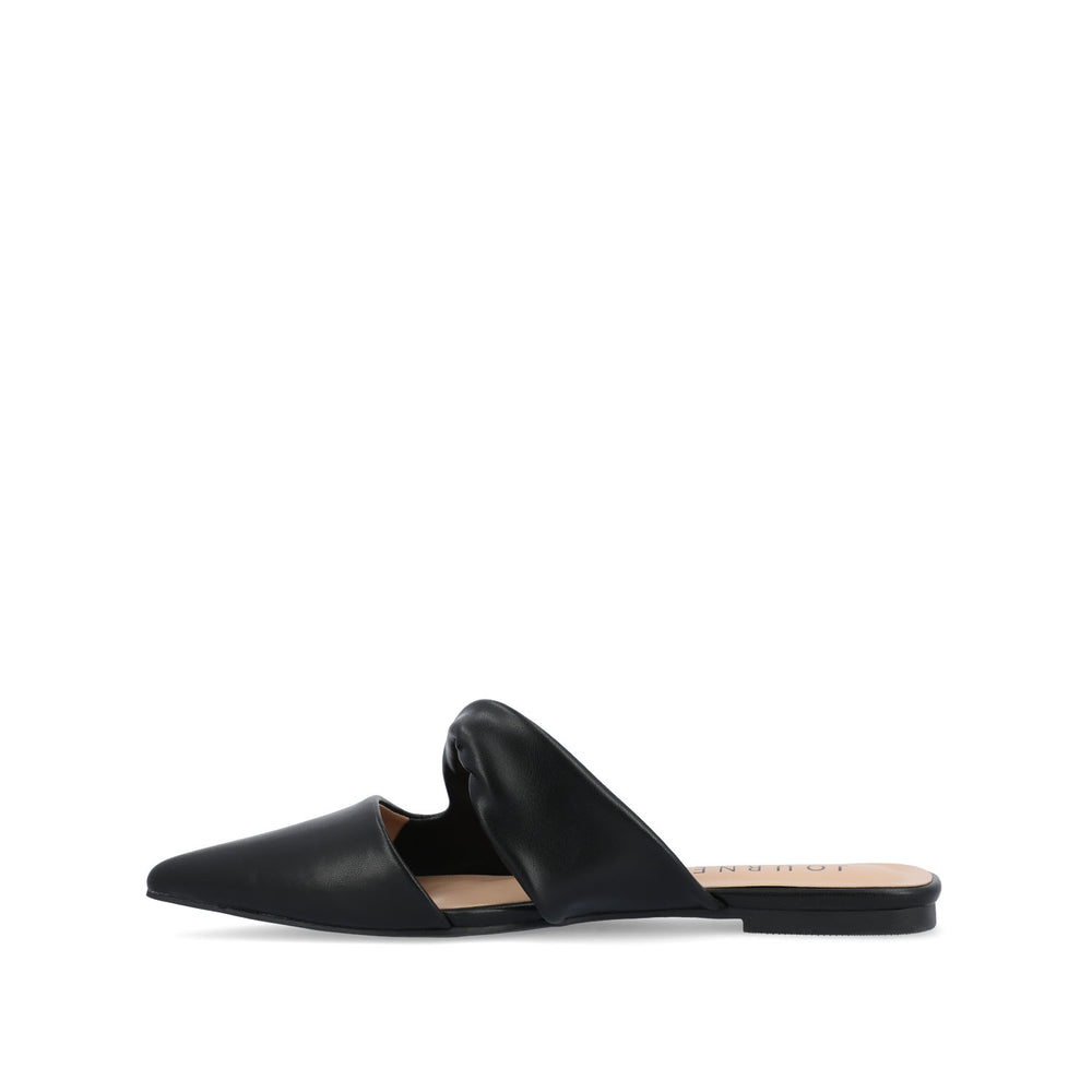 ENNISS MULE FLATS IN FAUX LEATHER