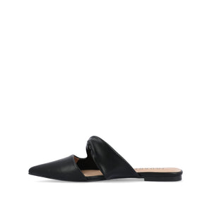 ENNISS MULE FLATS IN VEGAN LEATHER - Black