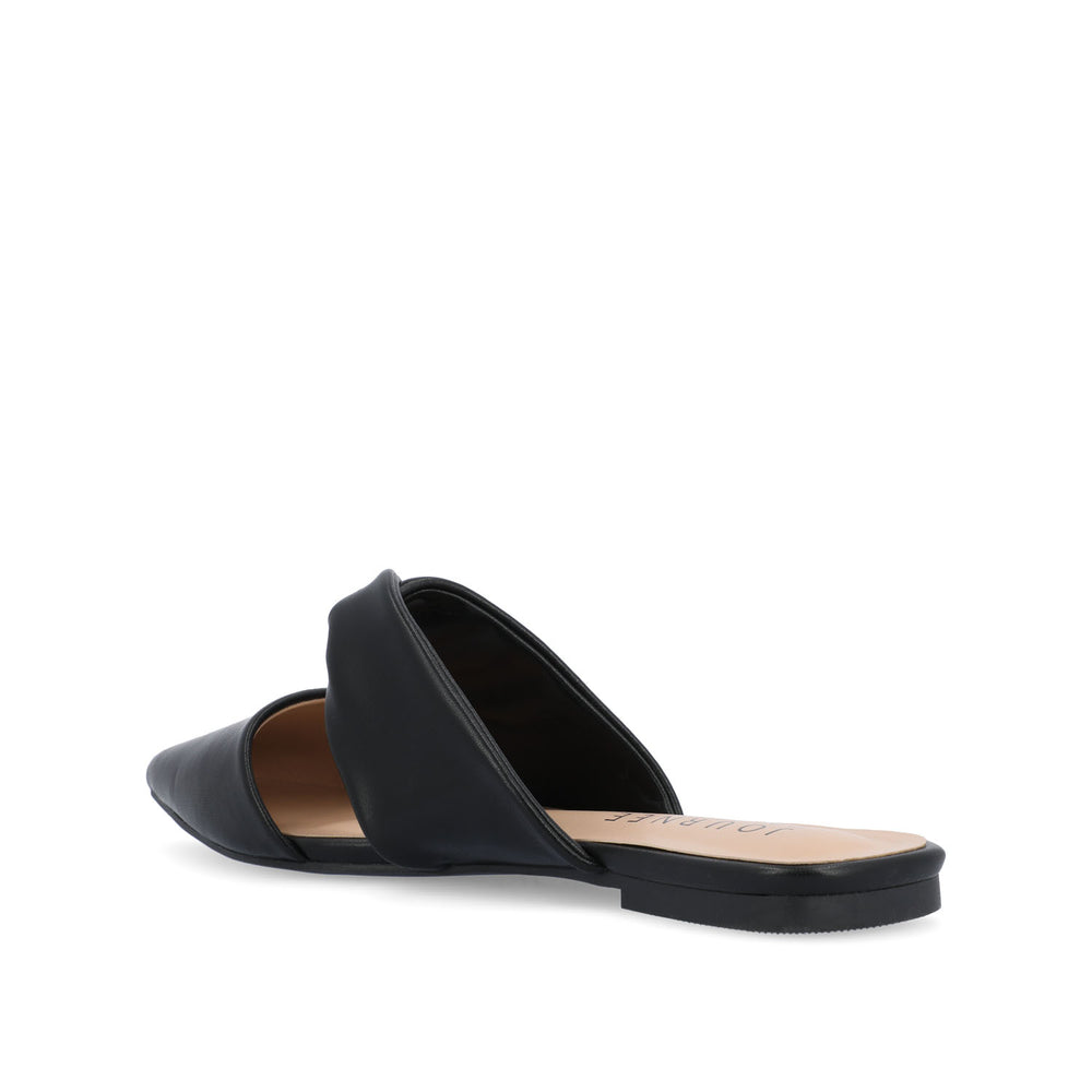 ENNISS MULE FLATS IN FAUX LEATHER