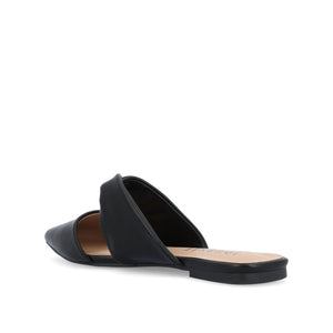 ENNISS MULE FLATS IN VEGAN LEATHER - Black