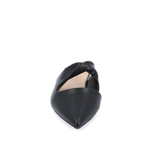 ENNISS MULE FLATS IN VEGAN LEATHER - Black