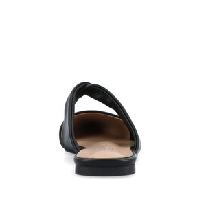 ENNISS MULE FLATS IN VEGAN LEATHER - Black