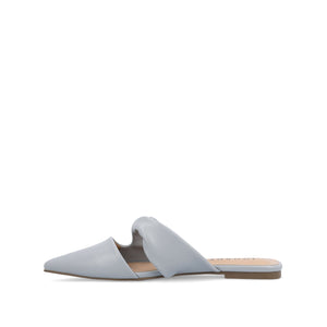 ENNISS MULE FLATS IN VEGAN LEATHER - Blue