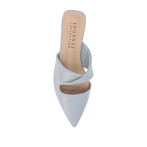 ENNISS MULE FLATS IN VEGAN LEATHER - Blue