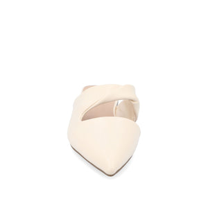 ENNISS MULE FLATS IN VEGAN LEATHER - Bone