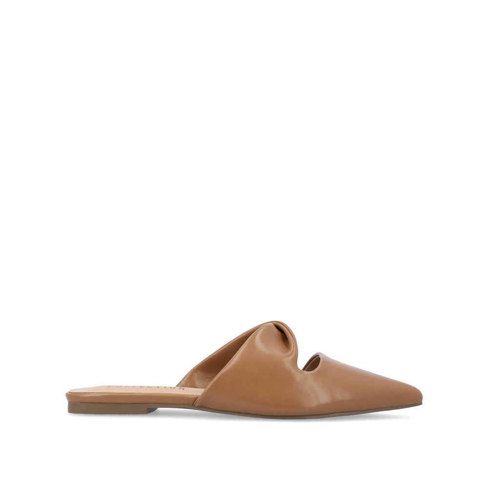 ENNISS MULE FLATS IN FAUX LEATHER