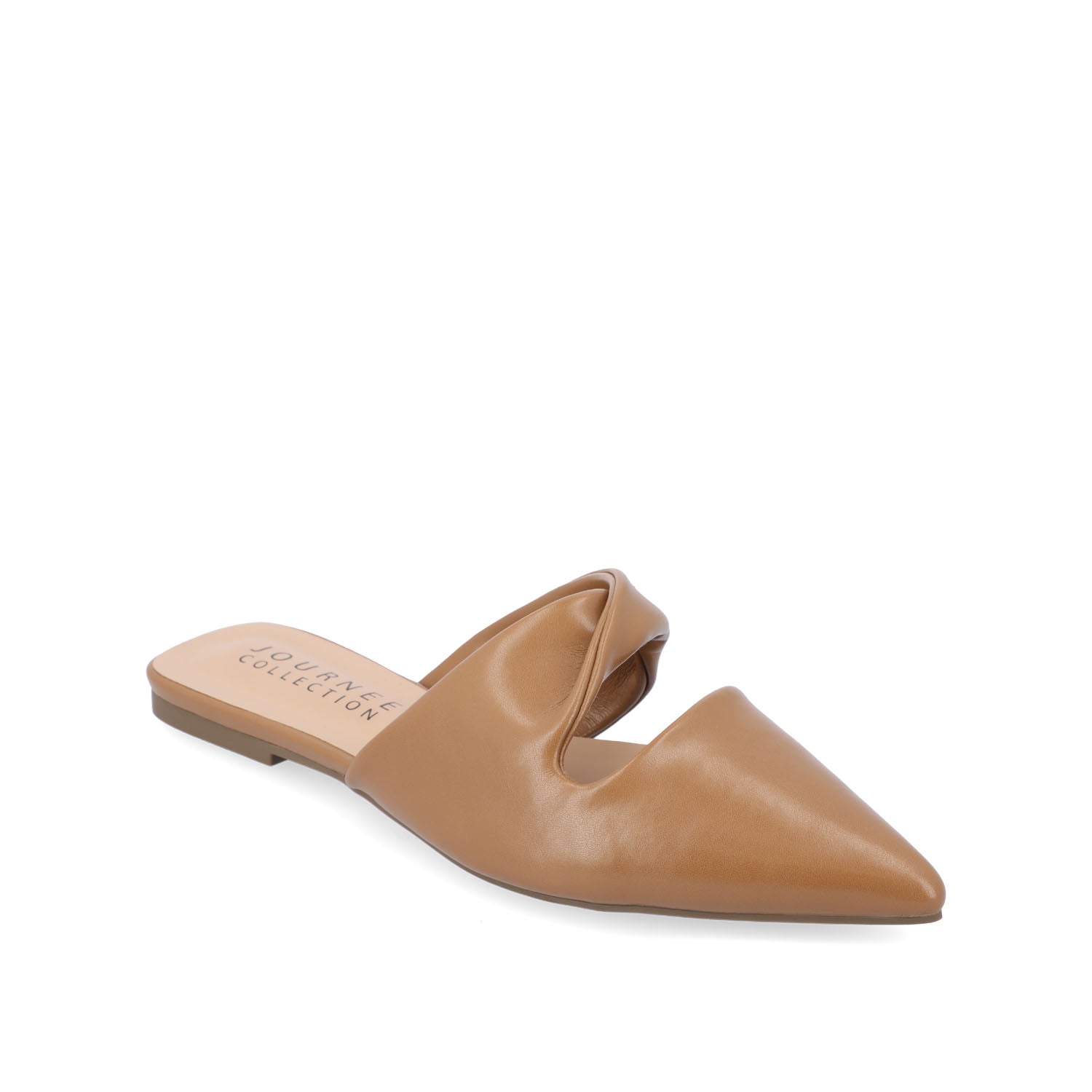 ENNISS MULE FLATS IN VEGAN LEATHER - Brown