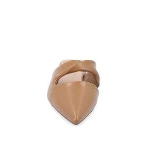 ENNISS MULE FLATS IN VEGAN LEATHER - Brown