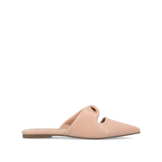 ENNISS MULED FLATS IN FAUX LEATHER