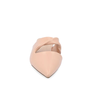 ENNISS MULE FLATS IN VEGAN LEATHER - Blush