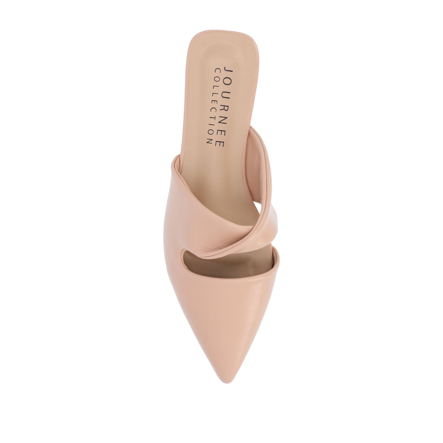 (取寄) ジュルネ コレクション レディース  Journee Collection women Enniss Blush ENNISS MULE FLATS IN VEGAN LEATHER - Blush