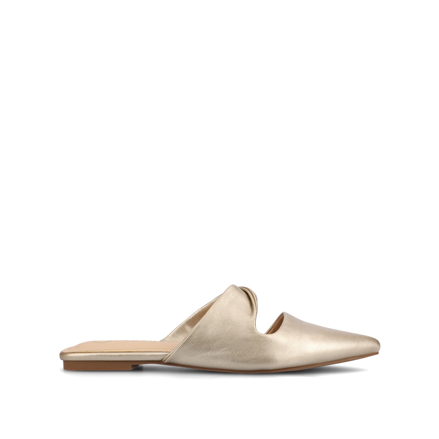 ENNISS MULE FLATS IN FAUX LEATHER