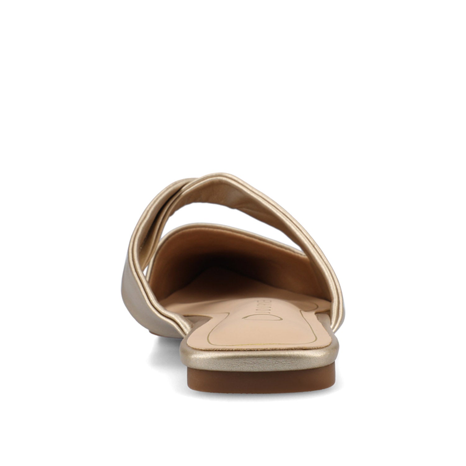 ENNISS MULE FLATS IN VEGAN LEATHER - Champagne