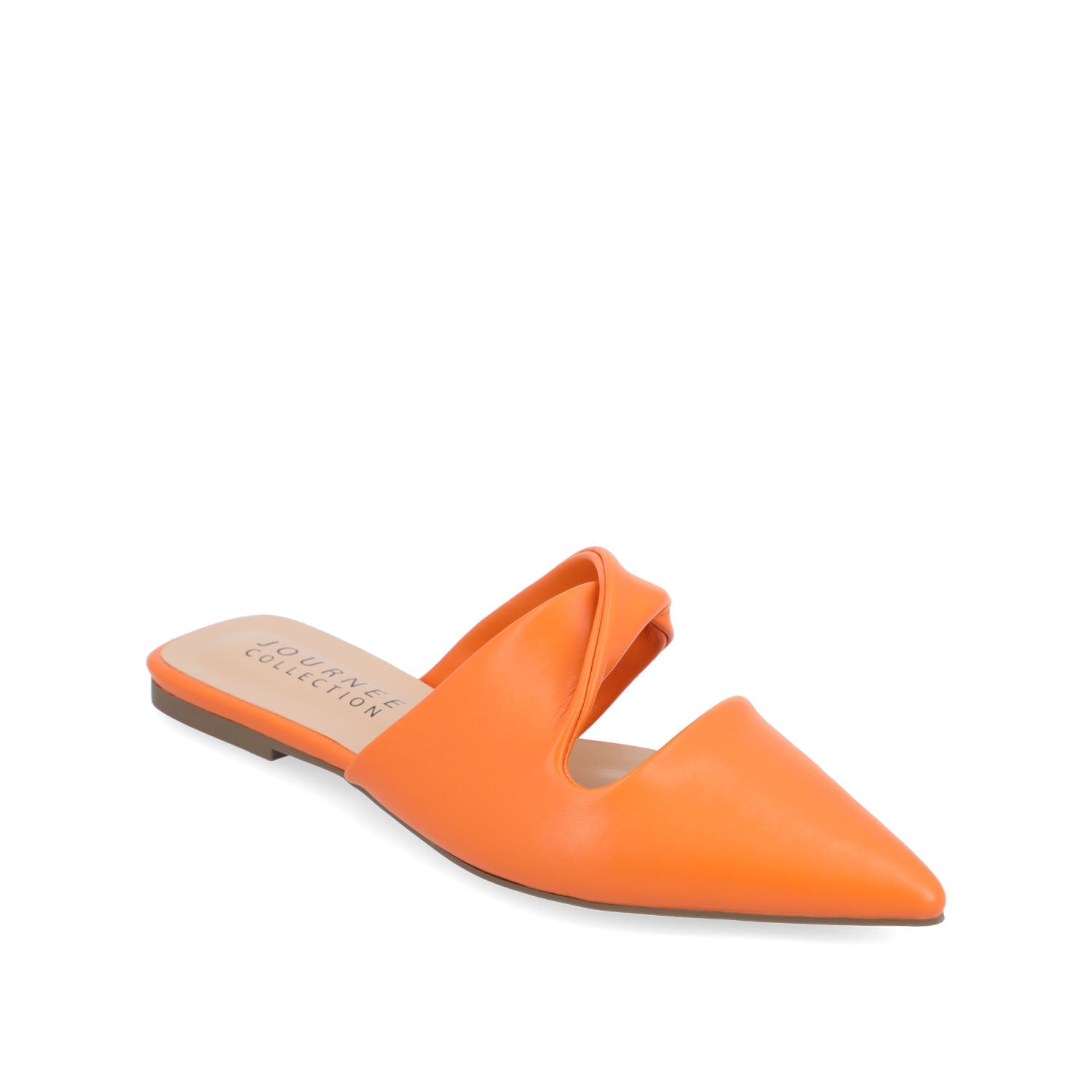 ENNISS MULE FLATS IN VEGAN LEATHER - Orange