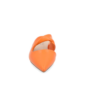 ENNISS MULE FLATS IN VEGAN LEATHER - Orange