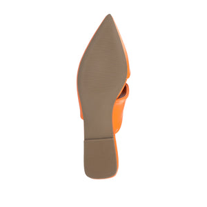 ENNISS MULE FLATS IN FAUX LEATHER