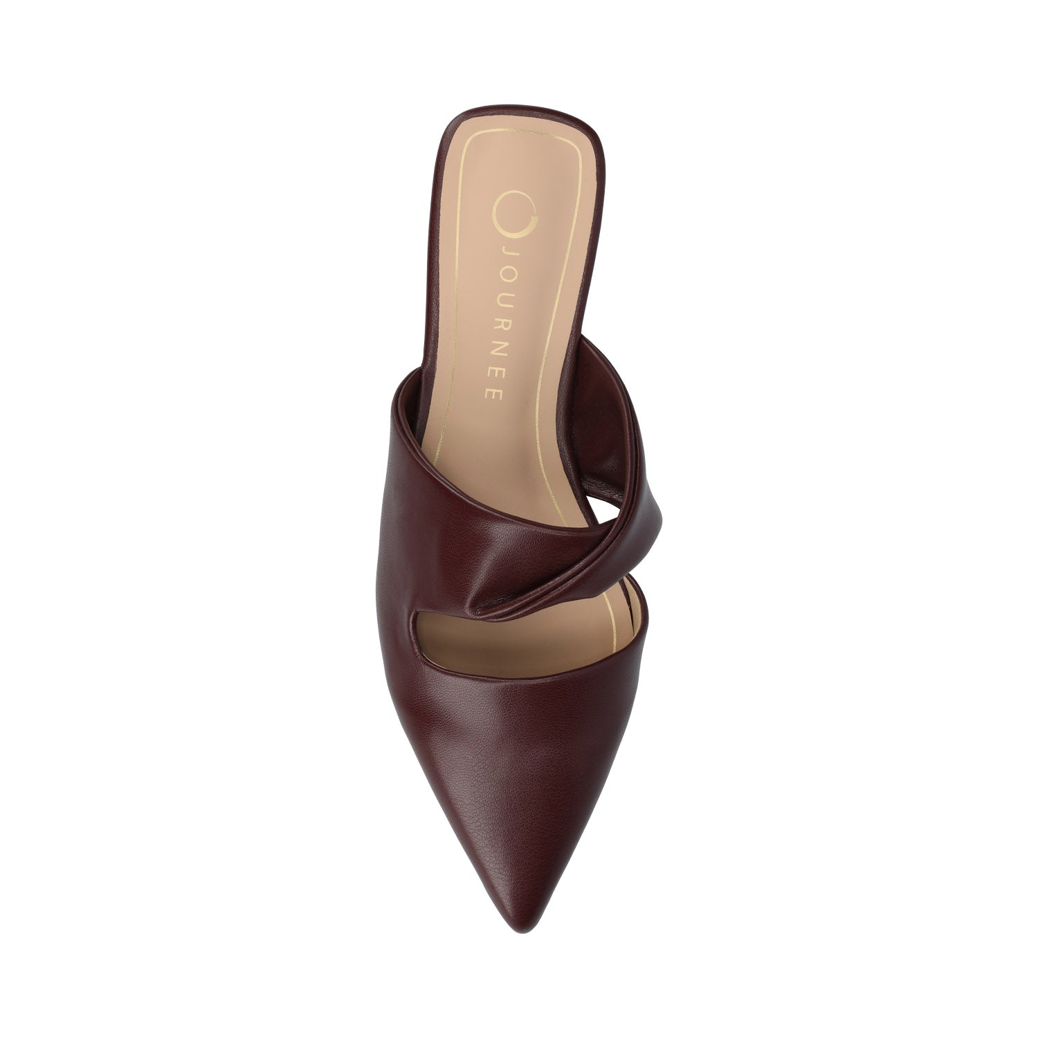 ENNISS MULE FLATS IN VEGAN LEATHER - Oxblood Nubuck