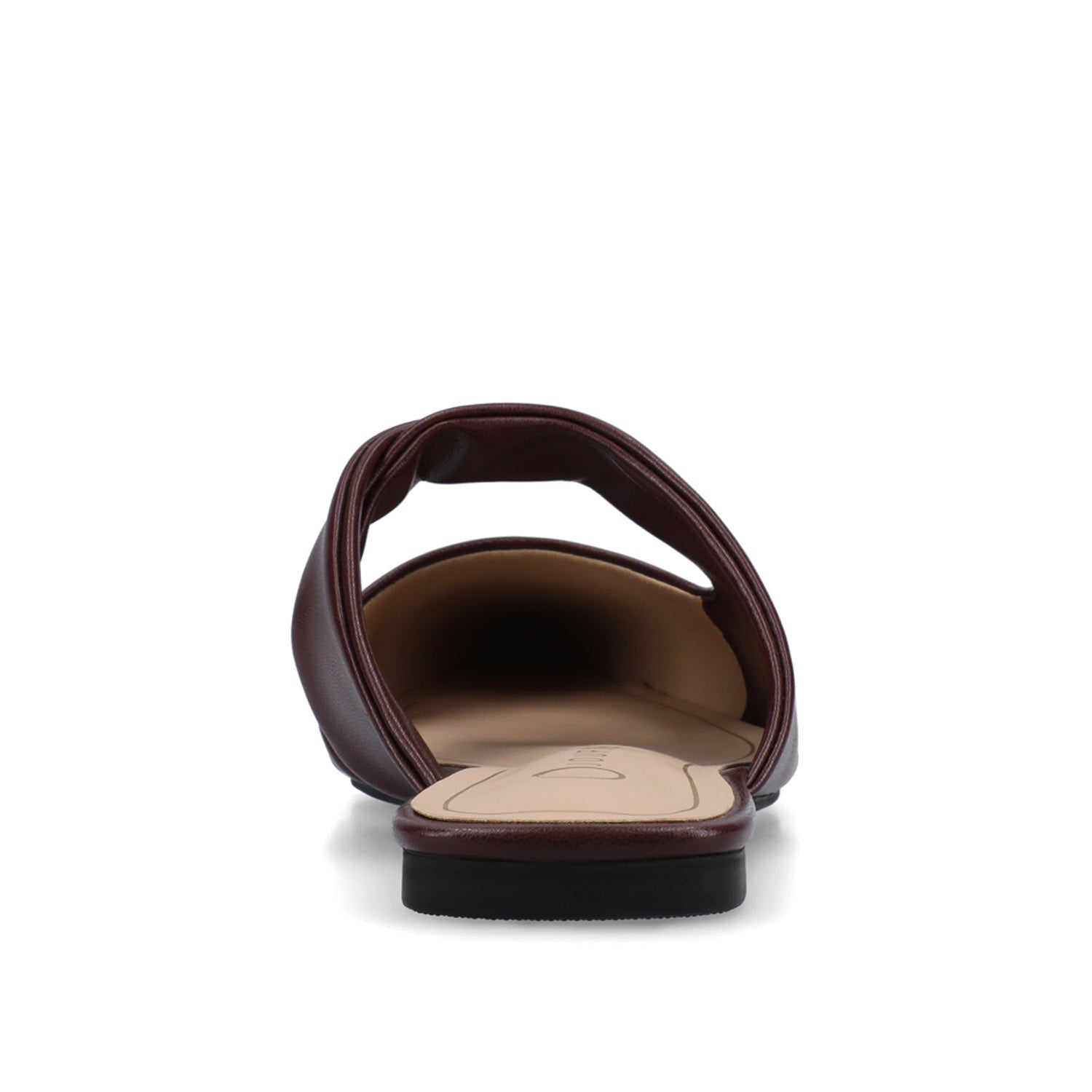 ENNISS MULE FLATS IN VEGAN LEATHER - Oxblood Nubuck