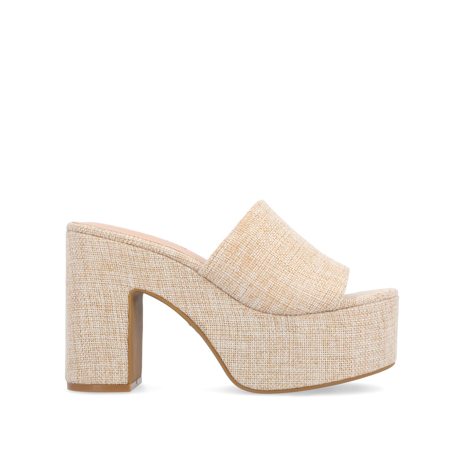 ENYYA PLATFORM SANDALS - Beige Linen