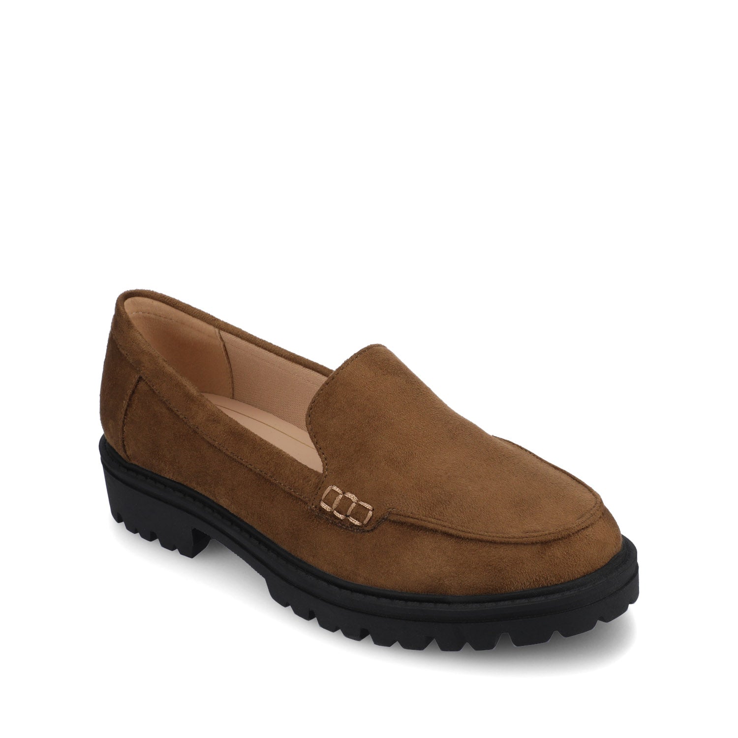 ERIKA SLIP ON LOAFER - Chocolate Faux Suede