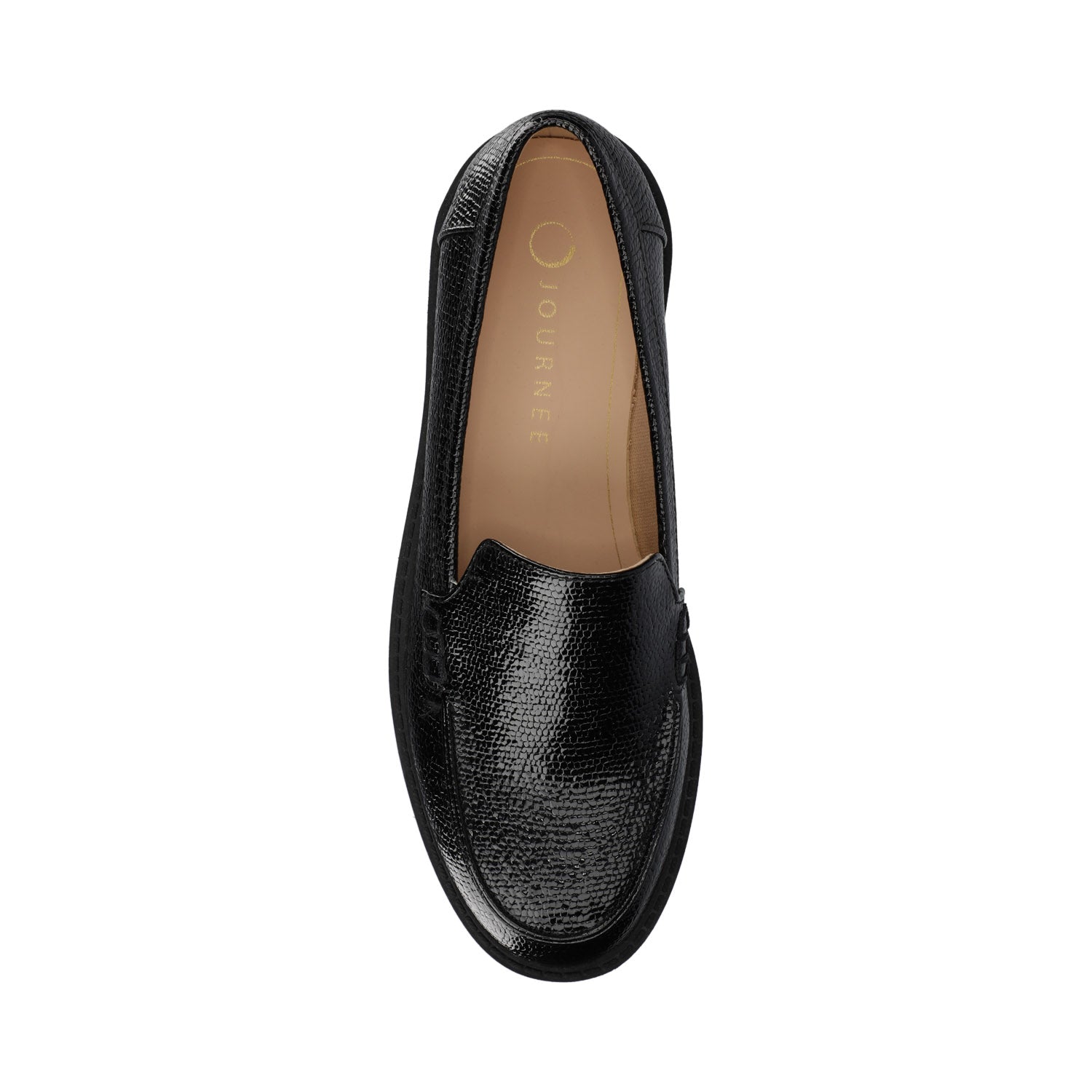 ERIKA SLIP ON LOAFER - Black Lizard