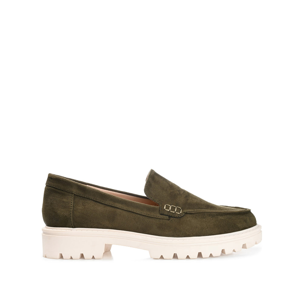 ERIKA FAUX SUEDE LOAFER FLAT IN WIDE