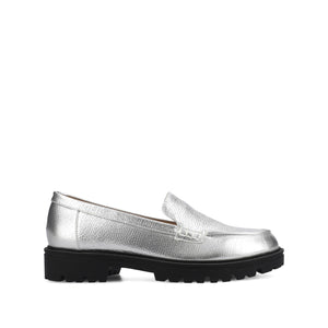 ERIKA SLIP ON LOAFER - Silver