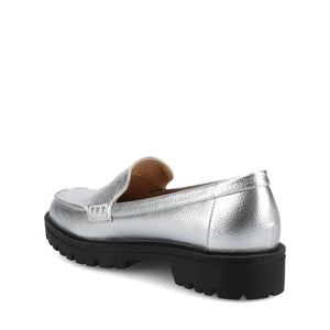ERIKA SLIP ON LOAFER - Silver