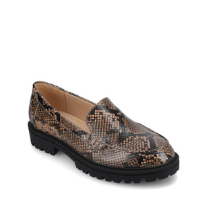ERIKA SLIP ON LOAFER - Brown Snake