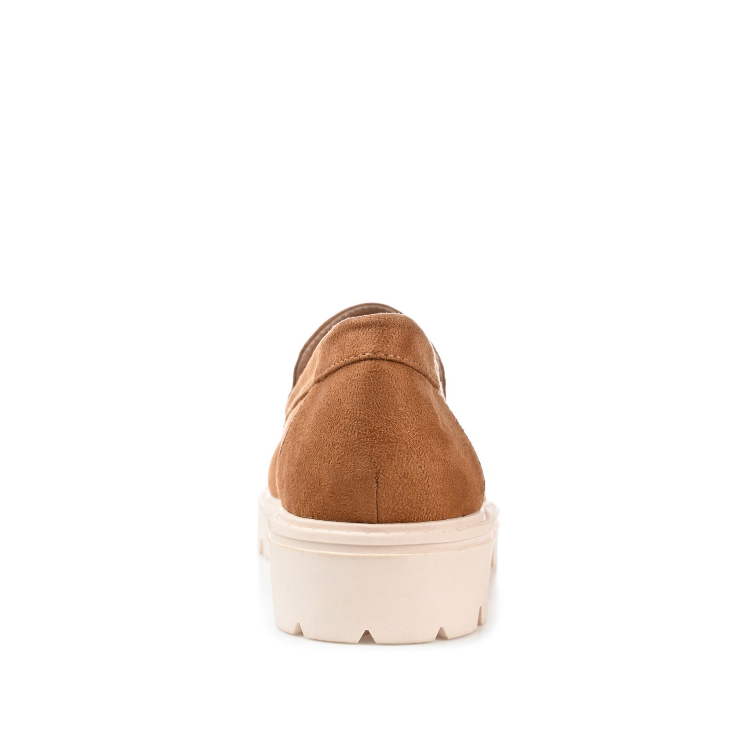 ERIKA FAUX SUEDE LOAFER FLAT IN WIDE - Tan Faux Suede